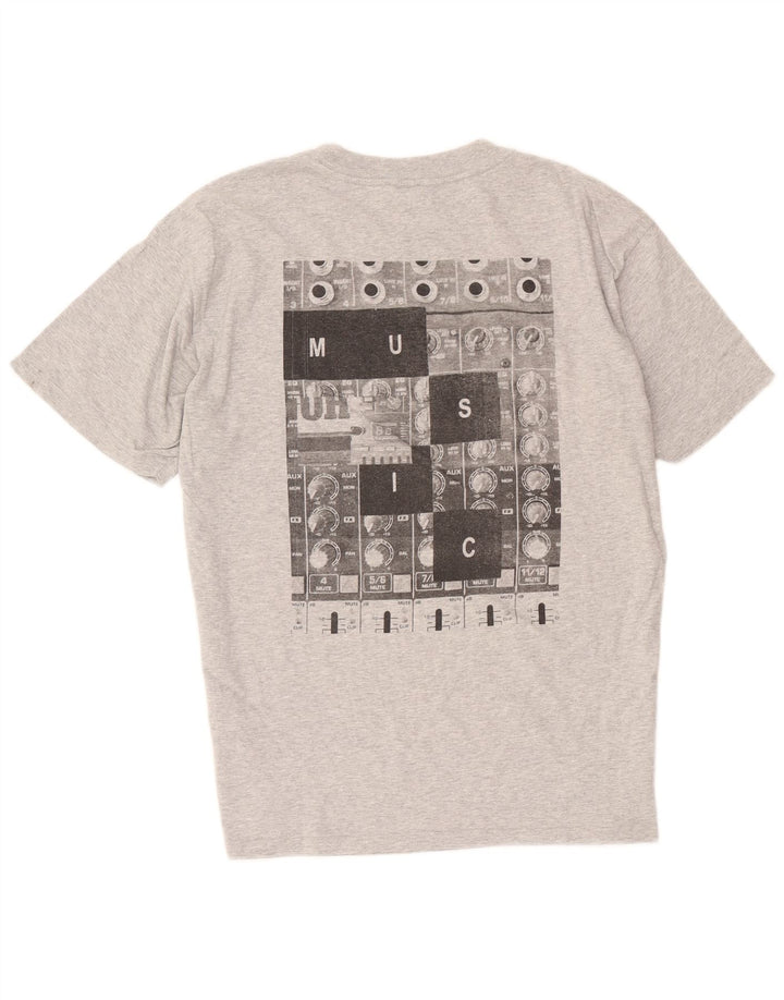 Ανδρικό γραφικό T-Shirt Diesel Top Βαμβακερό μεσαίο γκρι
