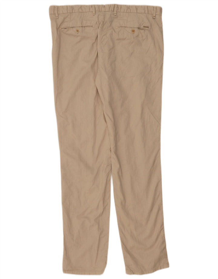 MASSIMO DUTTI Ανδρικό παντελόνι Chino με λεπτή εφαρμογή EU 46 XL W36 L33 Μπεζ βαμβακερό