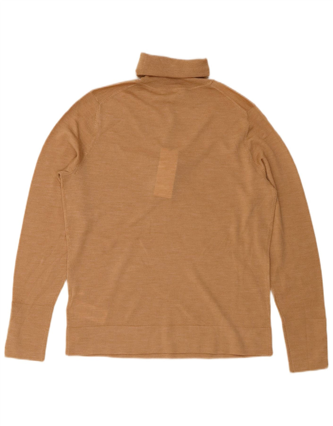 Hobbs γυναικείο πουλόβερ με ρολό λαιμόκοψη UK 14 μεσαίο καφέ μαλλί Merino