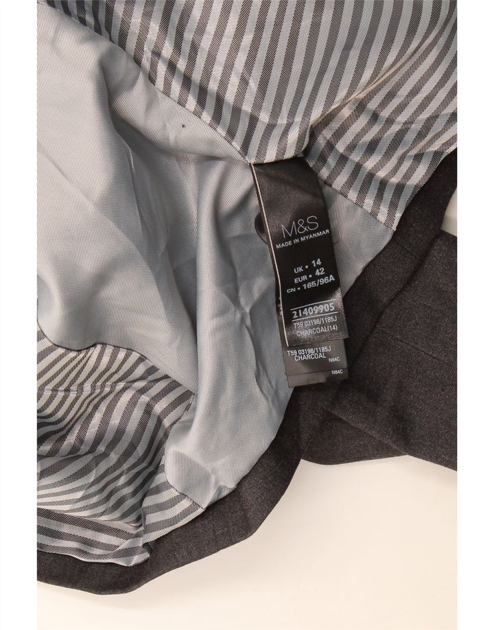 Marks & Spencer Γυναικείο σακάκι 1 κουμπιού σακάκι UK 14 Μεγάλο γκρι φλύκταινα