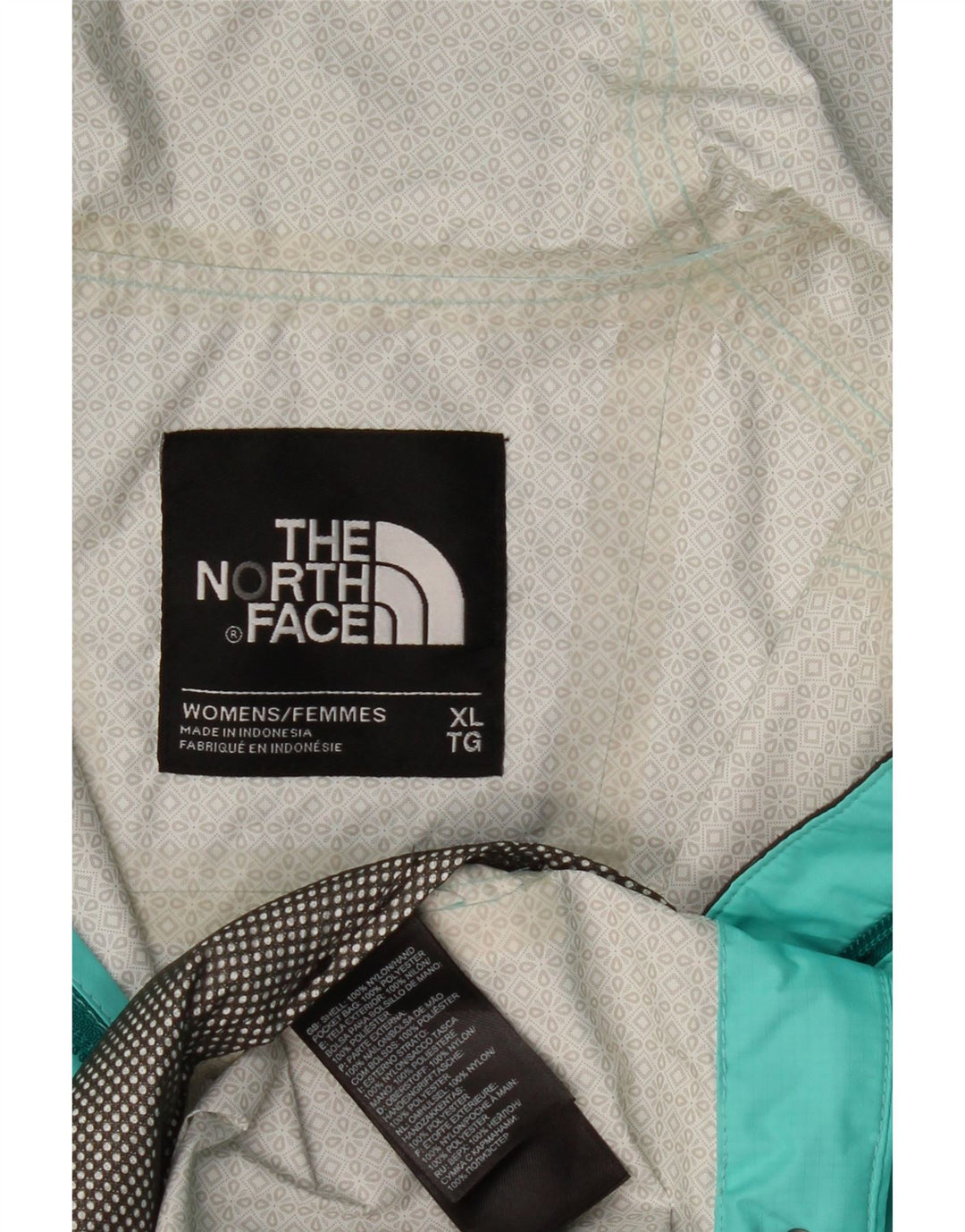 THE NORTH FACE Γυναικείο Hyvent Hooded Rain Jacket UK 18 XL Turquoise Nylon