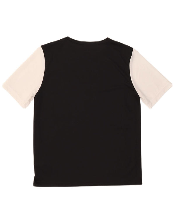 Adidas Boys Aeroready T-Shirt Top 13-14 Years Black Colourblock Polyester