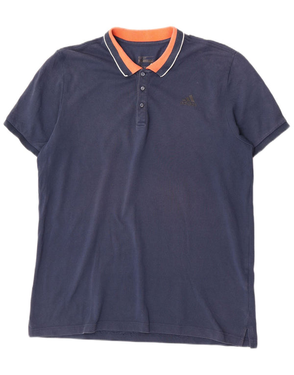 Ανδρικό πουκάμισο Adidas Climalite Polo XL Navy Blue Colorblock Βαμβακερό