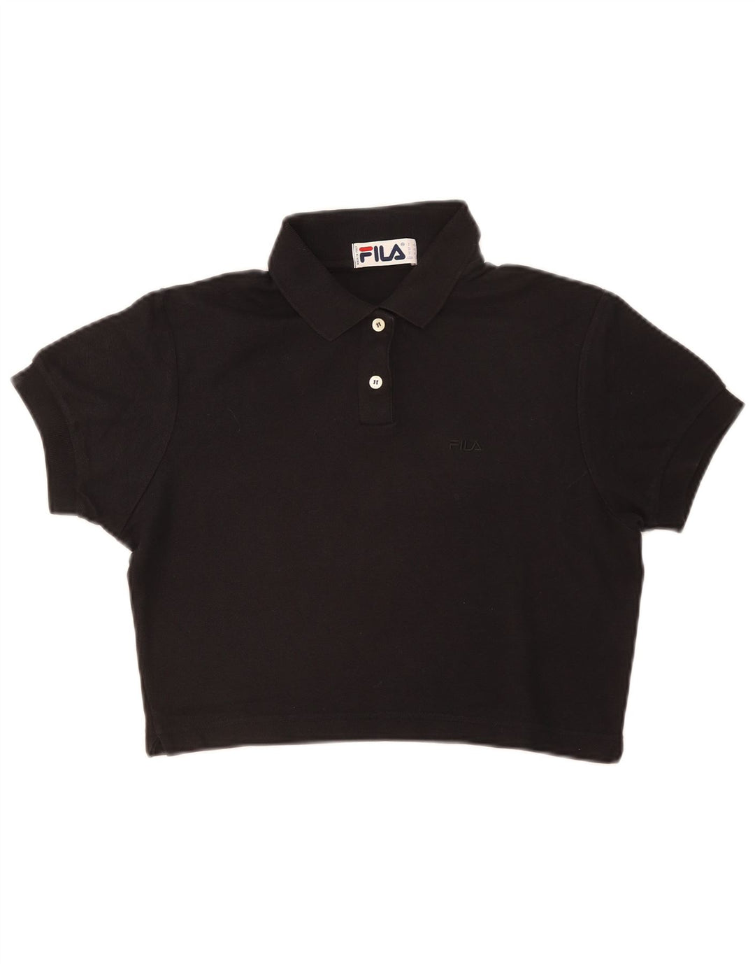 Fila Γυναικείο Crop Polo Shirt IT 46 Large Μαύρο