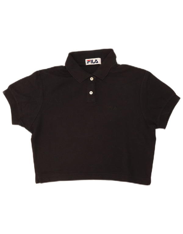 Fila Γυναικείο Crop Polo Shirt IT 46 Large Μαύρο