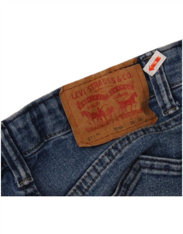 LEVI'S Boys 511 Slim Jeans 9-10 Years W25 L26 Blue Cotton