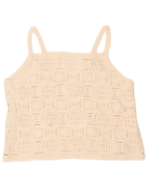 Zara Girls Crochet Cami Top 6-7 Years Off White Floral