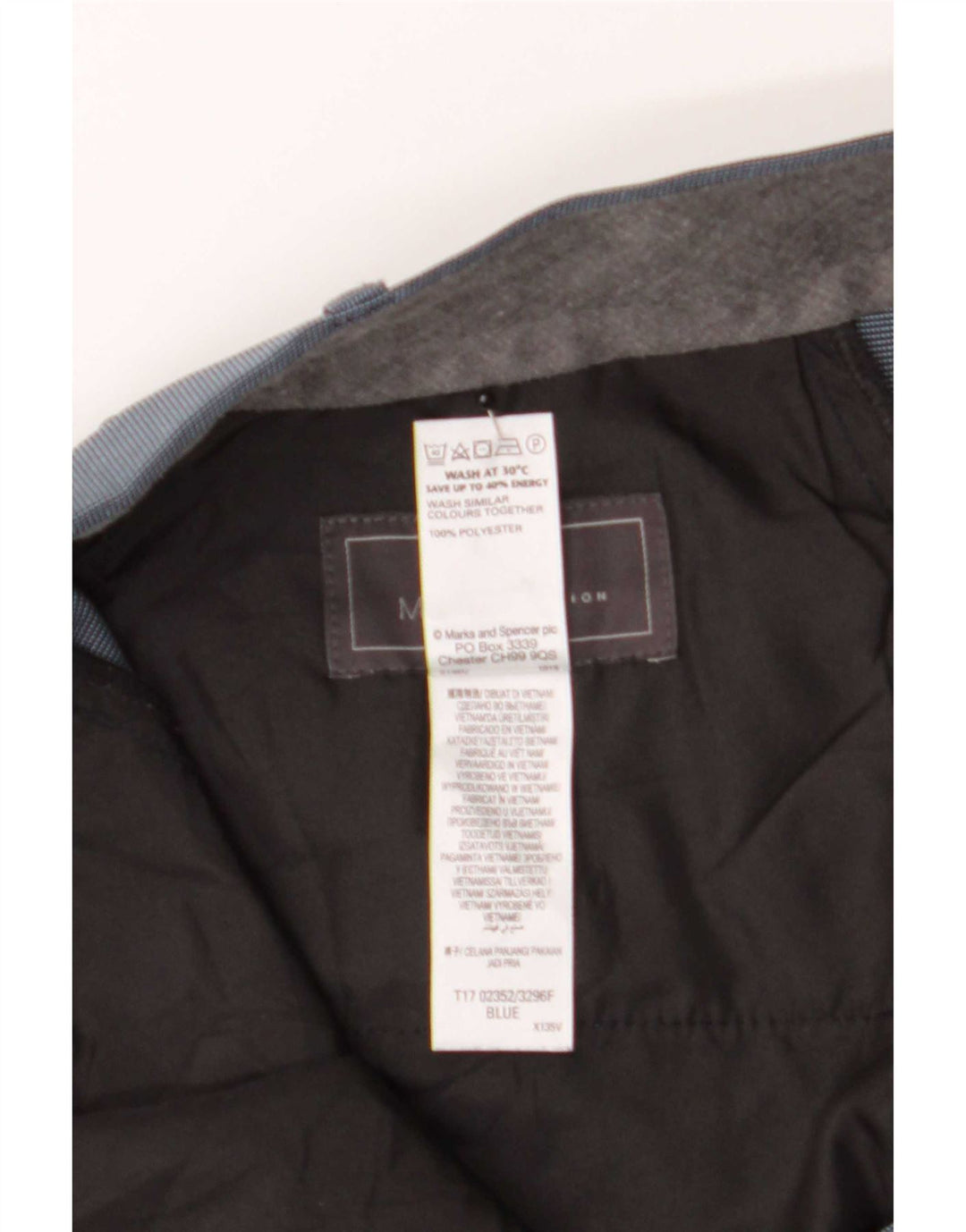 Marks & Spencer Ανδρικό ίσιο παντελόνι W44 L29 Grey Polyester