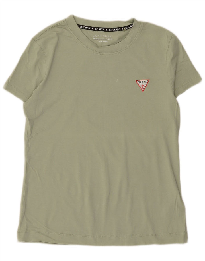 Guess Γυναικείο T-Shirt Top UK 12 Μεσαίο πράσινο βαμβακερό