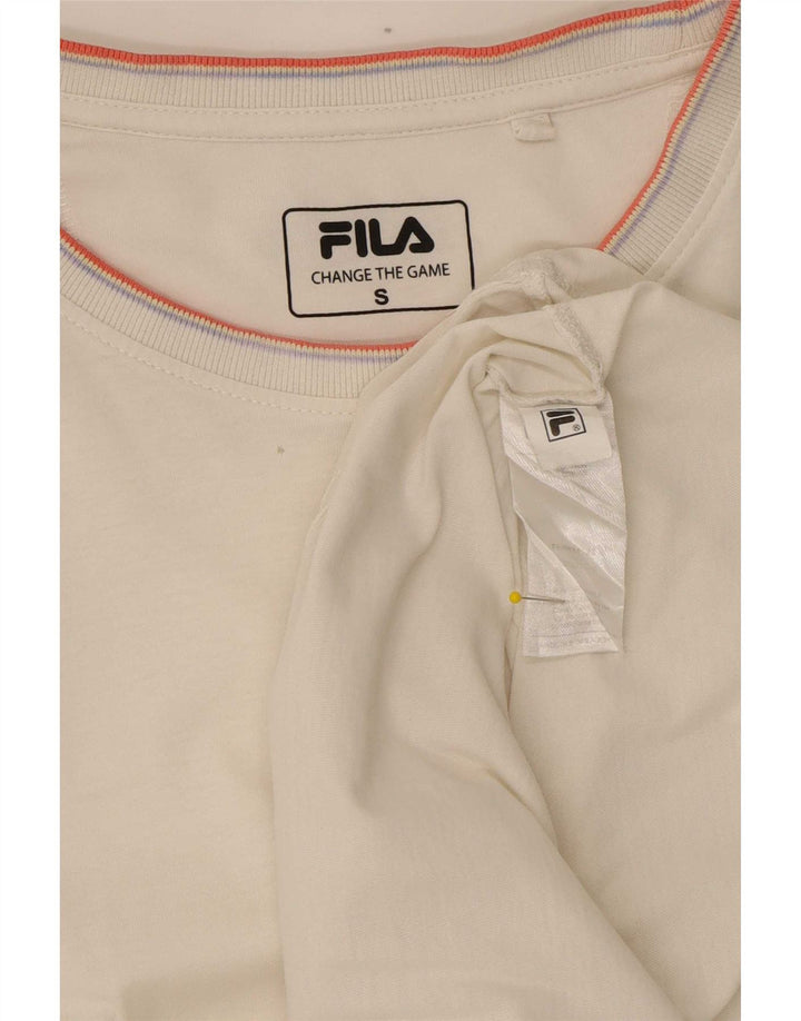 Ανδρικό T-Shirt Fila Top Μικρό Λευκό Βαμβακερό ριγέ