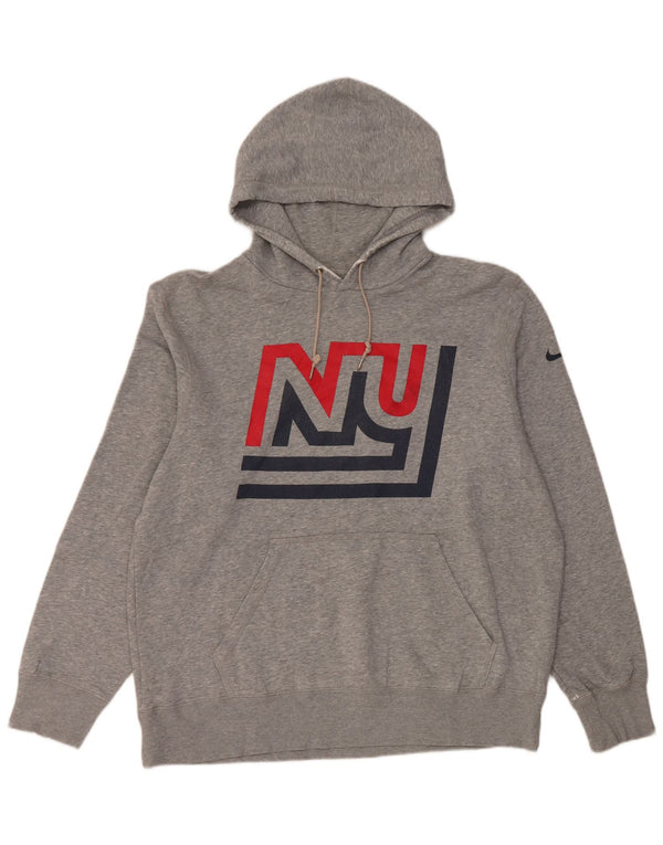 NFL Mens New York Giants Graphic Hoodie Jumper XL Grey Cotton