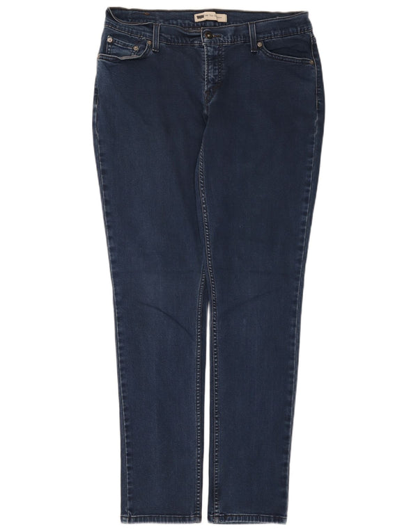 Levi's Womens 524 Low Waist Skinny Jeans W30 L32 Navy Blue Cotton