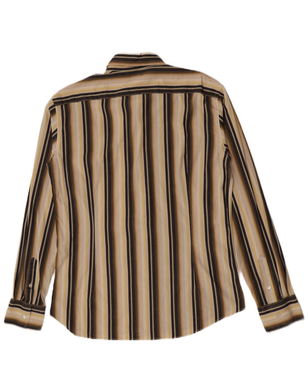 Ανδρικό πουκάμισο Ted Baker Νούμερο 6 2XL Μπεζ ριγέ βαμβακερό