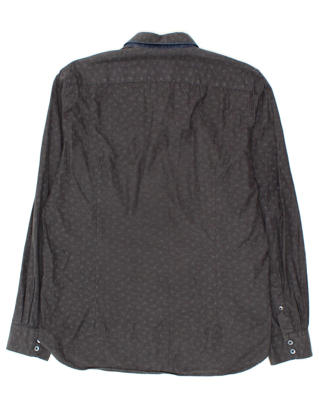 TED BAKER Mens Shirt Size 4 Large Grey Floral Cotton Vintage Ted Baker and Second-Hand Ted Baker from Messina Hembry 