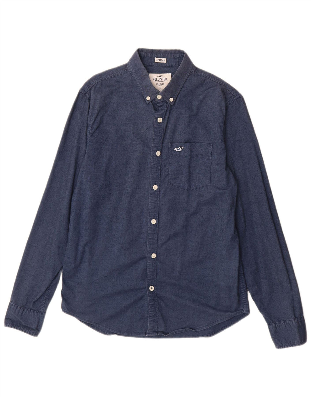 Ανδρικό πουκάμισο Hollister Μικρό Βαμβακερό Navy Blue