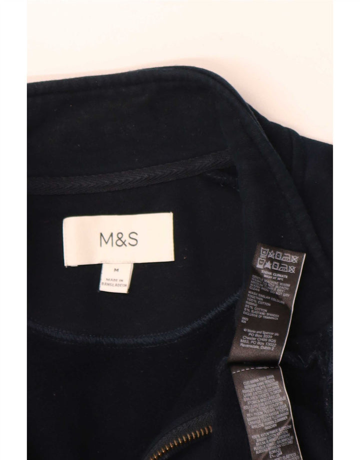 Marks & Spencer Ανδρική μπλούζα με φερμουάρ 1/4 με κανονική εφαρμογή Jumper Medium Navy Blue
