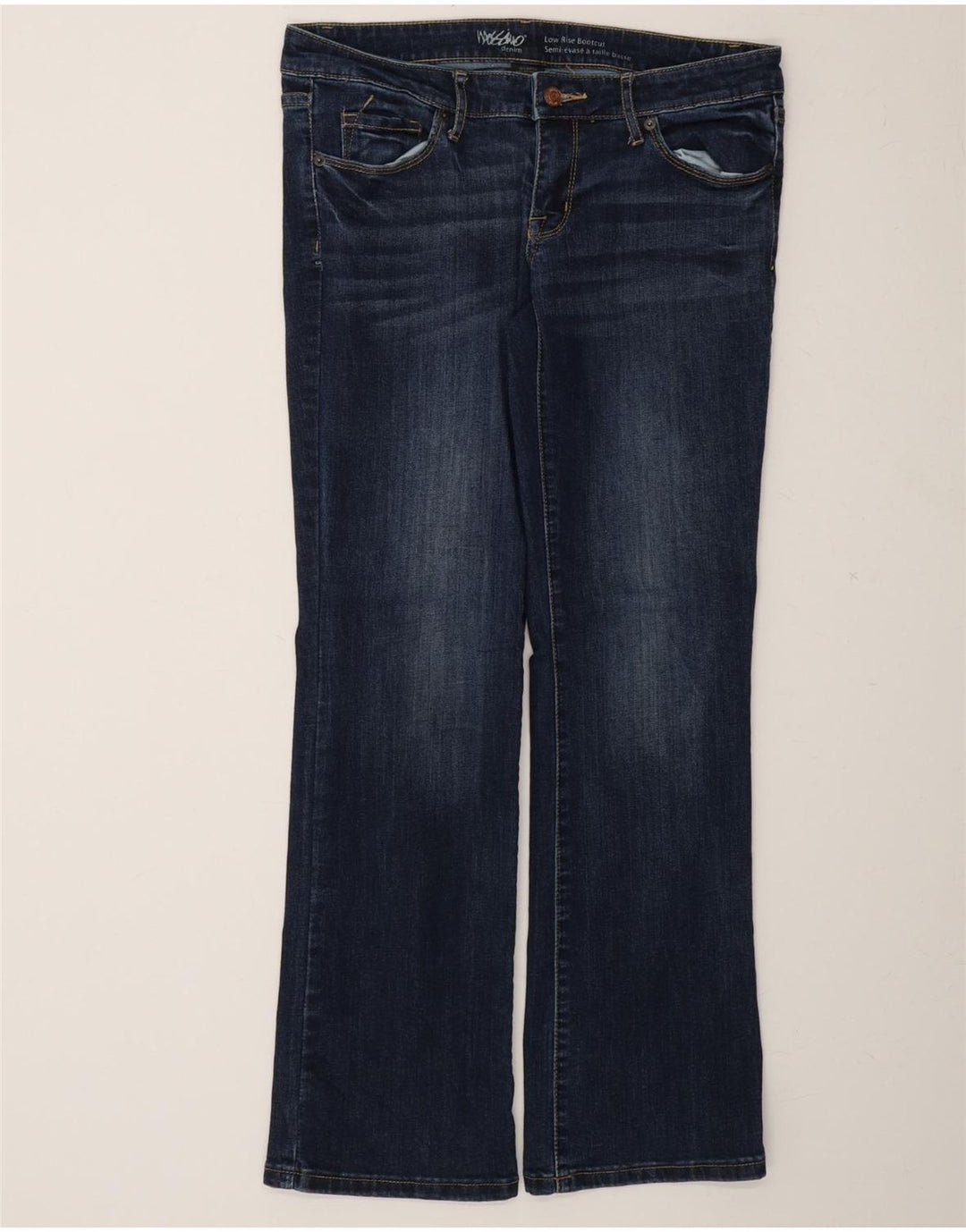 MOSSIMO Womens Low Waist Bootcut Jeans US 10 Large W32 L30 Blue Cotton Vintage Mossimo and Second-Hand Mossimo from Messina Hembry 