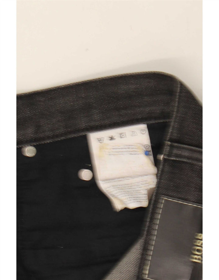 Ανδρικό τζιν ίσιο Hugo Boss W38 L26 Μαύρο βαμβακερό