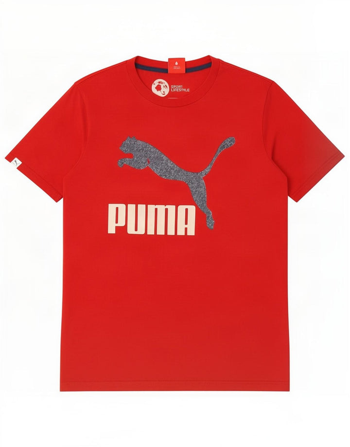 Ανδρικό γραφικό μπλουζάκι Puma, μεσαίο κόκκινο βαμβακερό