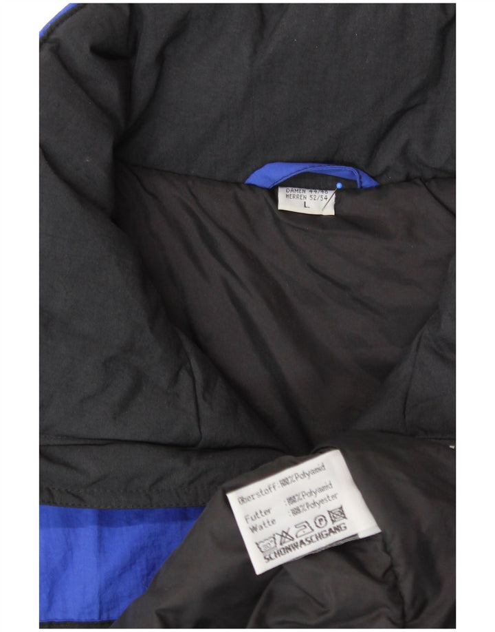 VINTAGE Ανδρικό μπουφάν σκι με κουκούλα UK 40 Large Blue Polyamide