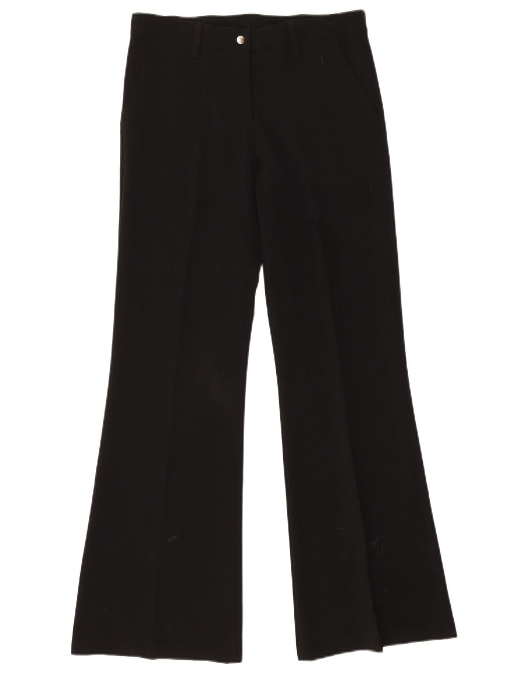 VINTAGE Γυναικείο Bootcut Παντελόνι Chino Medium W30 L32 Μαύρο Πολυεστέρας