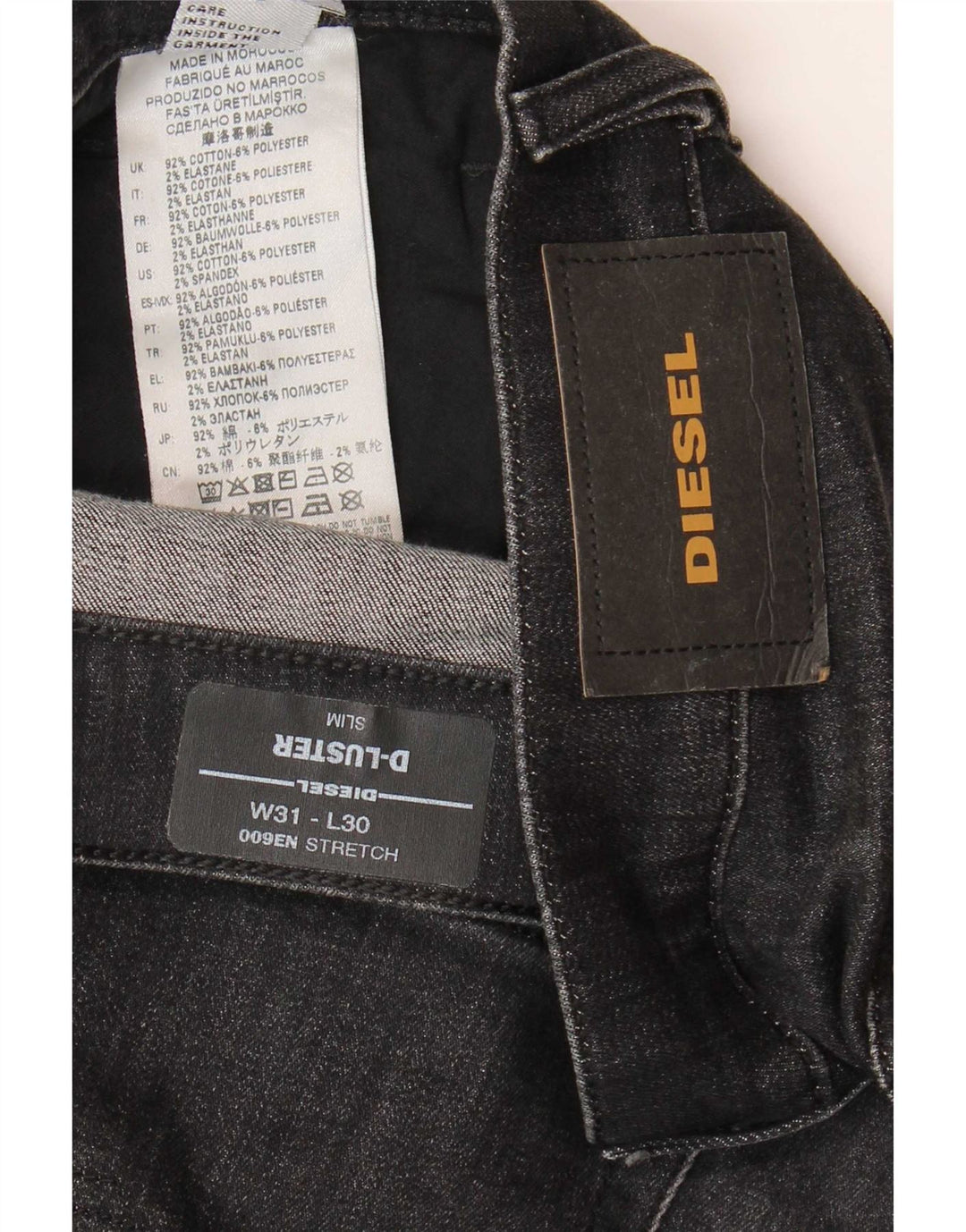 Diesel Ανδρικό D-Luster Slim Jeans W31 L30 Γκρι βαμβακερό