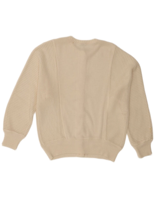 Vintage Γυναικεία Ζακέτα πουλόβερ IT 46 Large Off White Πολυακρυλικό