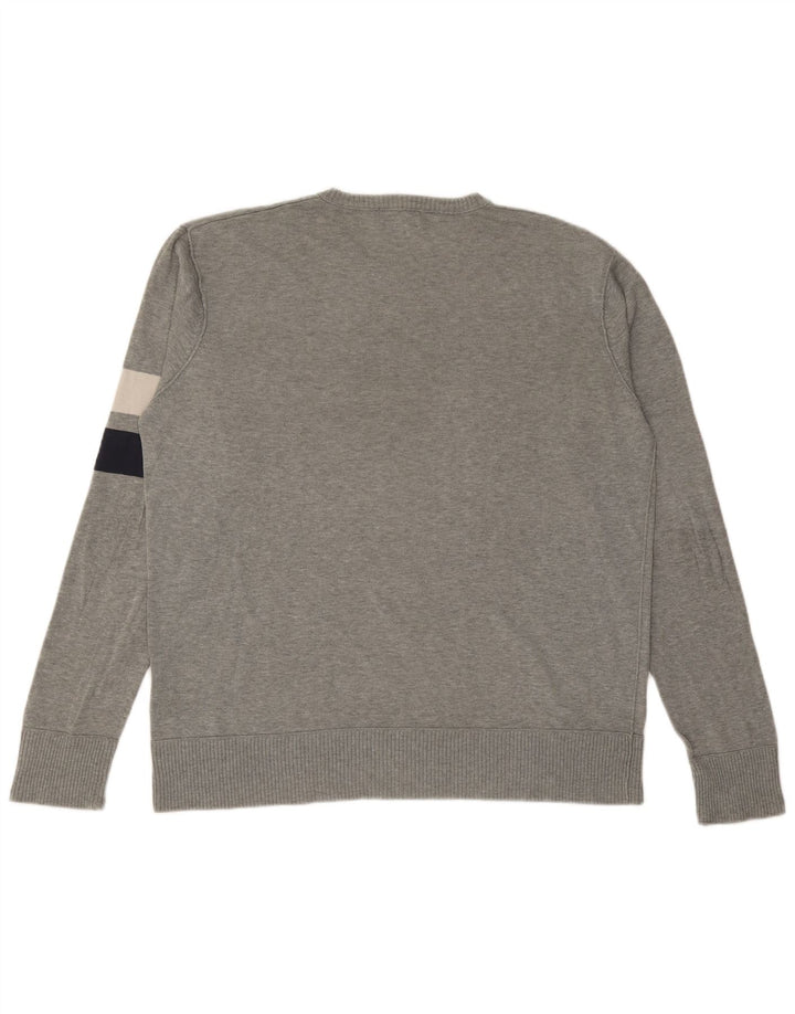Ανδρικό πουλόβερ με λαιμόκοψη WOOLRICH 2XL Γκρι