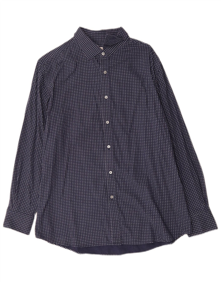 Ανδρικό πουκάμισο Massimo Dutti XL Μπλε γεωμετρικό βαμβακερό
