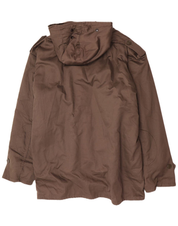 Ανδρικό Vintage Military Hooded Sherpa Parka Jacket IT 62 3XL Khaki