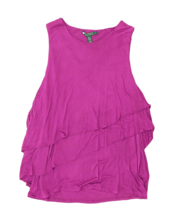 Γυναικεία αμάνικη μπλούζα Ralph Lauren Top UK 18 XL μωβ βισκόζη