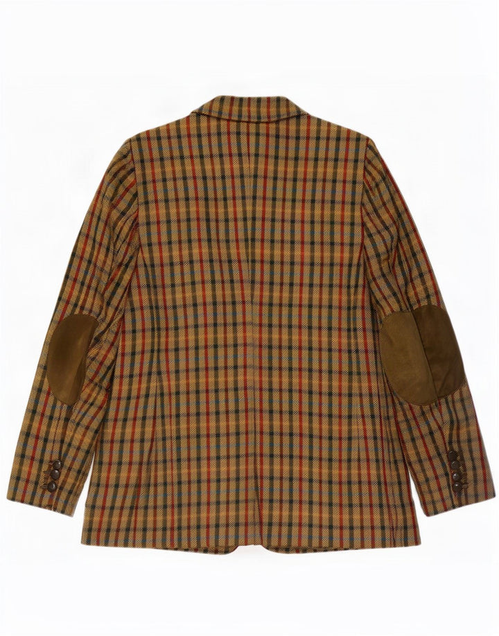 DAKS Γυναικείο σακάκι blazer UK 16 μεγάλο χακί μαλλί Gingham