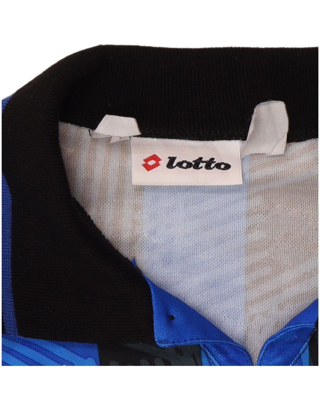 Lotto Mens Atalanta 1991-1993 Home Jersey Top μεσαίου μπλε ριγέ σπορ