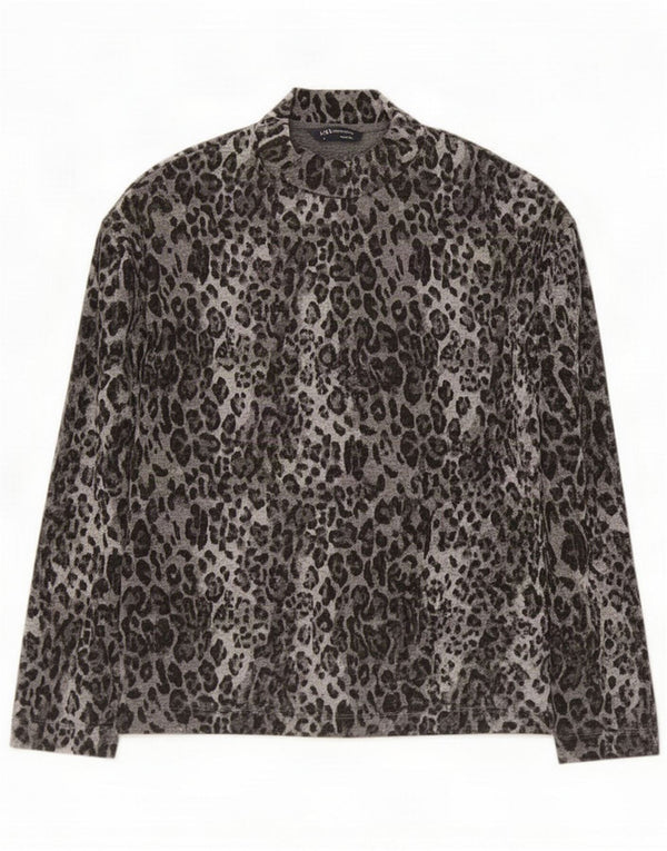 Marks & Spencer Γυναικείο τοπ μακρυμάνικο UK 8 Small Grey print Animal