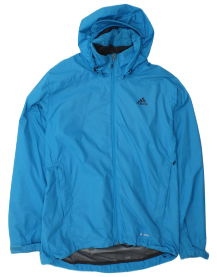 Adidas Ανδρικό μπουφάν βροχής με κουκούλα UK 40 μεγάλο μπλε νάιλον