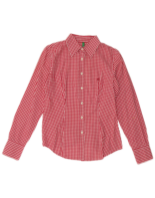 Γυναικείο πουκάμισο Benetton UK 12 Medium Red Gingham