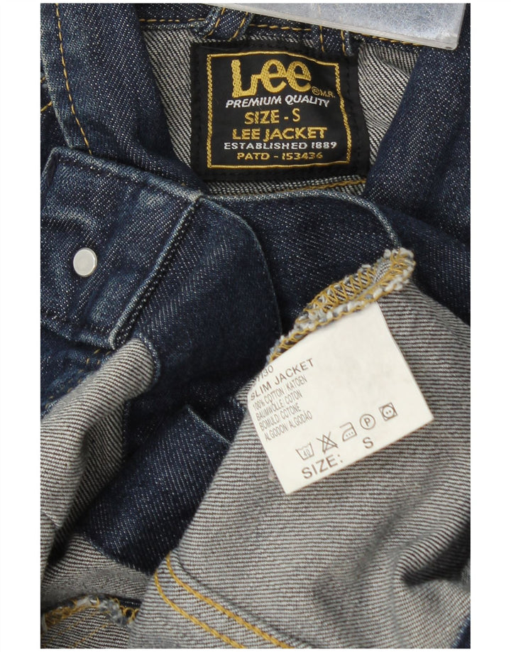 Lee Γυναικείο Τζιν Μπουφάν UK 10 Small Navy Blue Cotton
