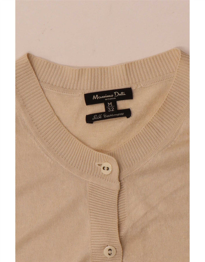 Massimo Dutti Γυναικείο πουλόβερ ζακέτα UK 12 μεσαίο μπεζ μετάξι