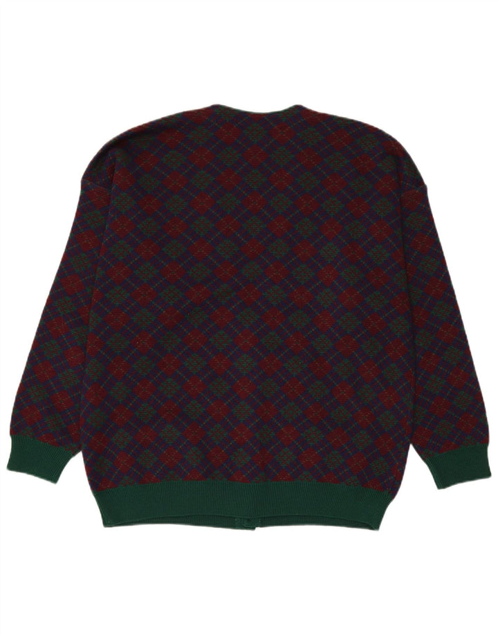 Stefanel Ανδρική ζακέτα πουλόβερ Medium Navy Blue Fair Isle