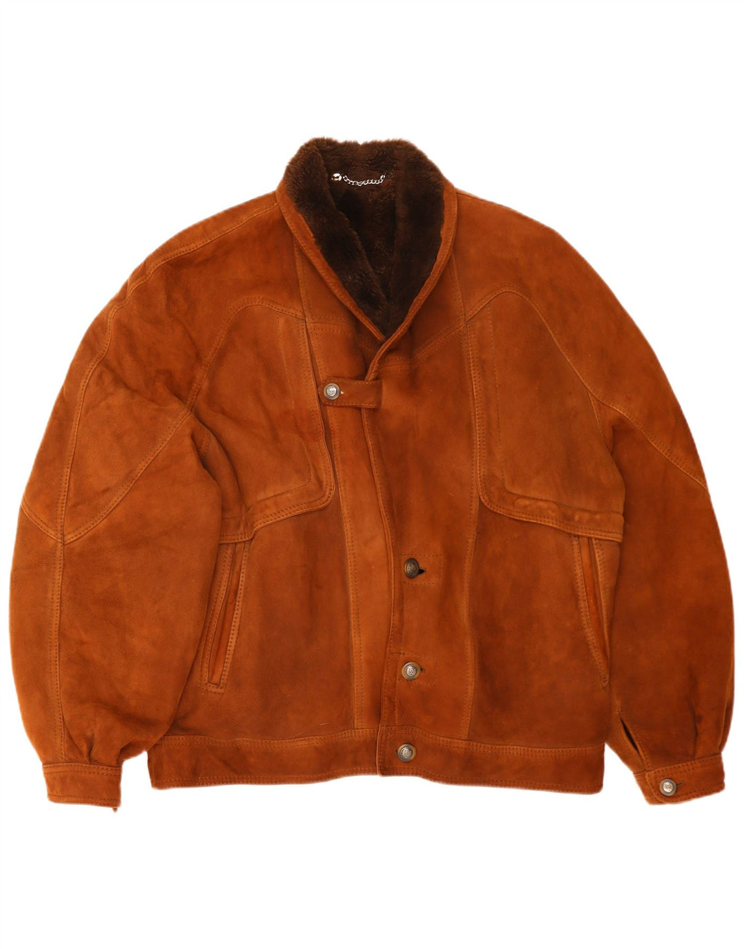 Vintage Ανδρικό Shearling Jacket IT 54 2XL Καφέ