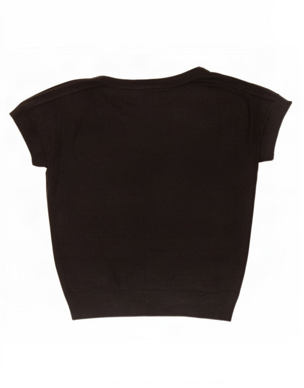 Marks & Spencer Γυναικεία Μπλούζα Oversized Top UK 8 Small Black Acrylic