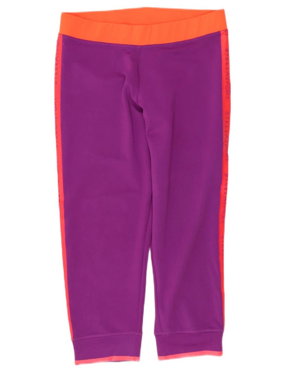 Γυναικείο κολάν ADIDAS Climalite Graphic UK 12 Medium Purple Colourblock