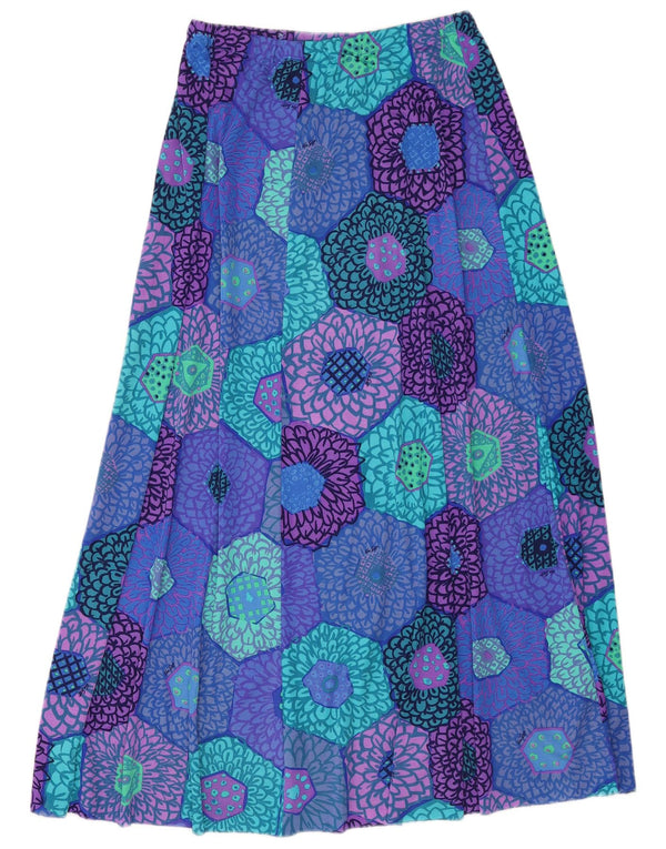 Vintage Γυναικεία Maxi Φούστα W34 Large Blue Floral