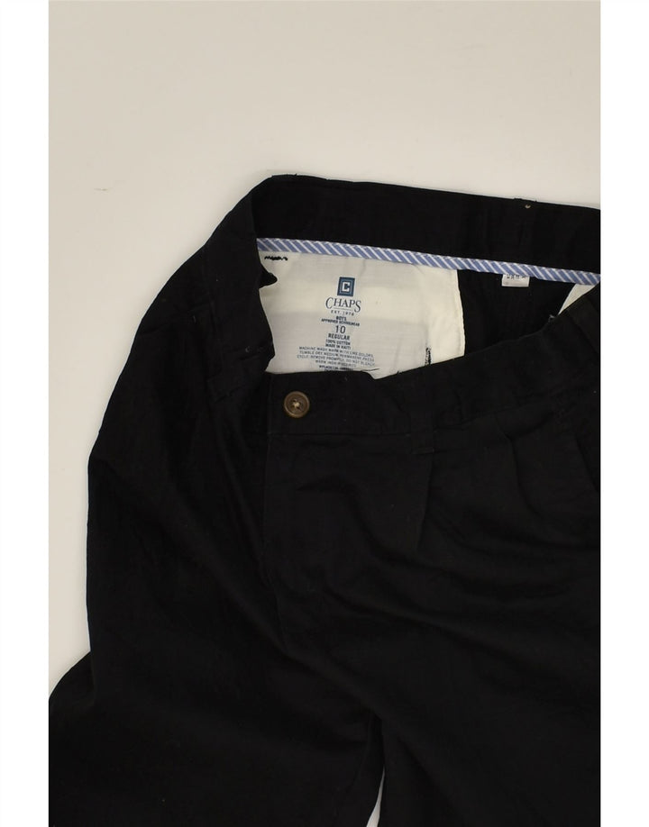 CHAPS Boys Pegged Casual Trousers 9-10 Years W25 L25  Black Cotton | Vintage Chaps | Thrift | Second-Hand Chaps | Used Clothing | Messina Hembry 