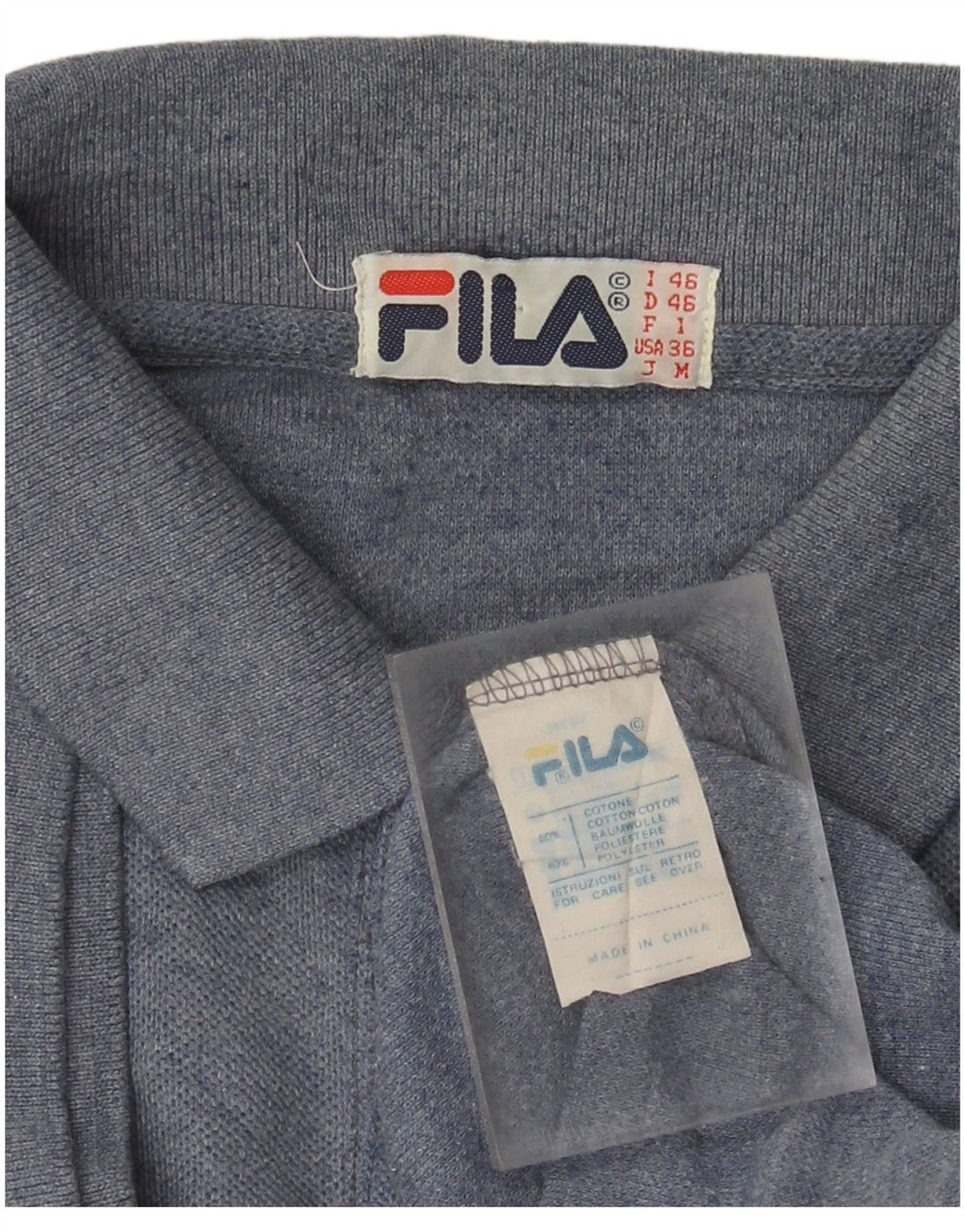 Ανδρικό πουκάμισο πόλο Fila IT 46 Small Blue Flecked Cotton