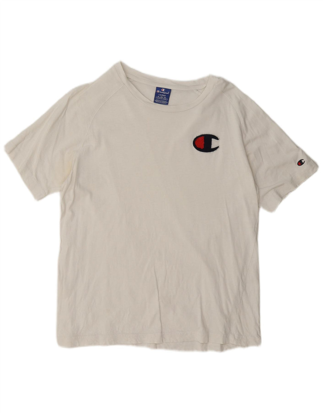 Champion Womens Graphic T-Shirt Top UK 16 Large White