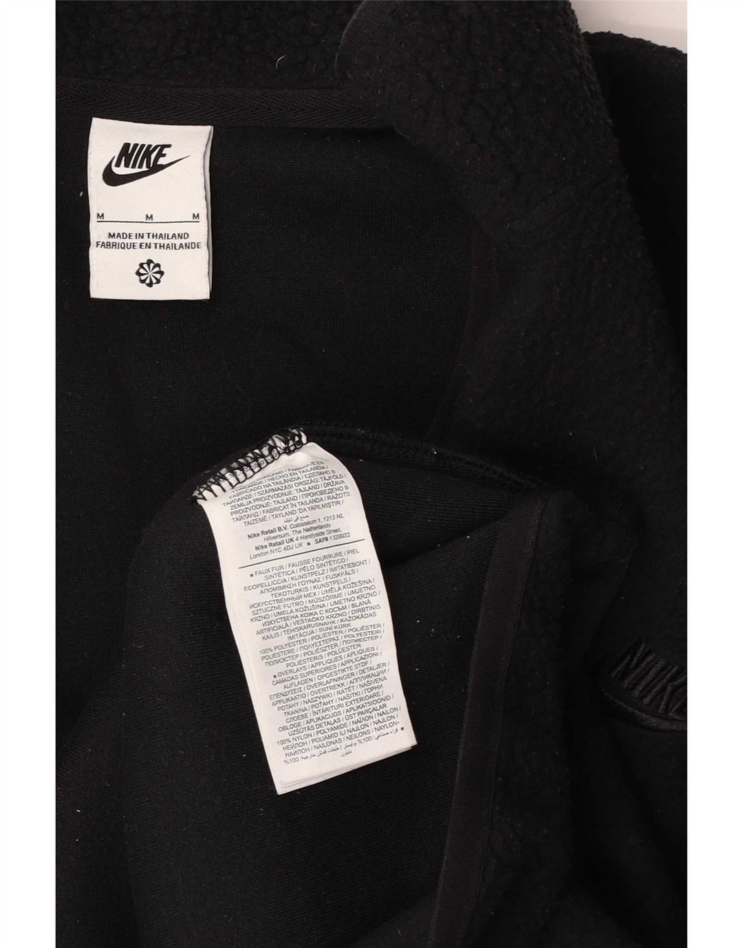 Ανδρικό μπουφάν Nike Fleece UK 38 με μεσαίο μαύρο πολυεστέρα