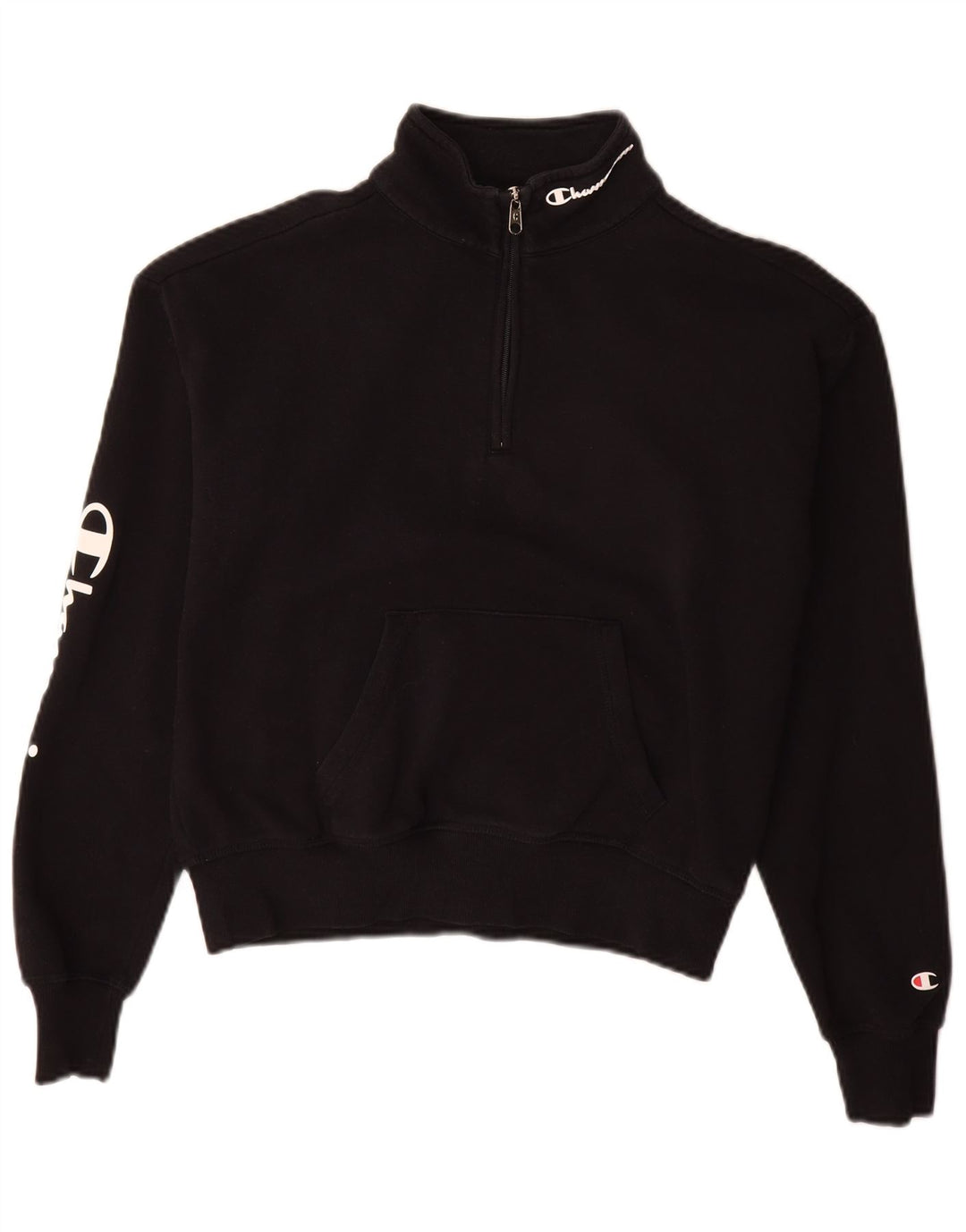 Champion Womens Oversized γραφικό φούτερ Jumper UK 10 Small Black