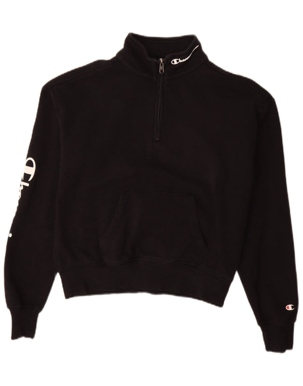 Champion Womens Oversized γραφικό φούτερ Jumper UK 10 Small Black