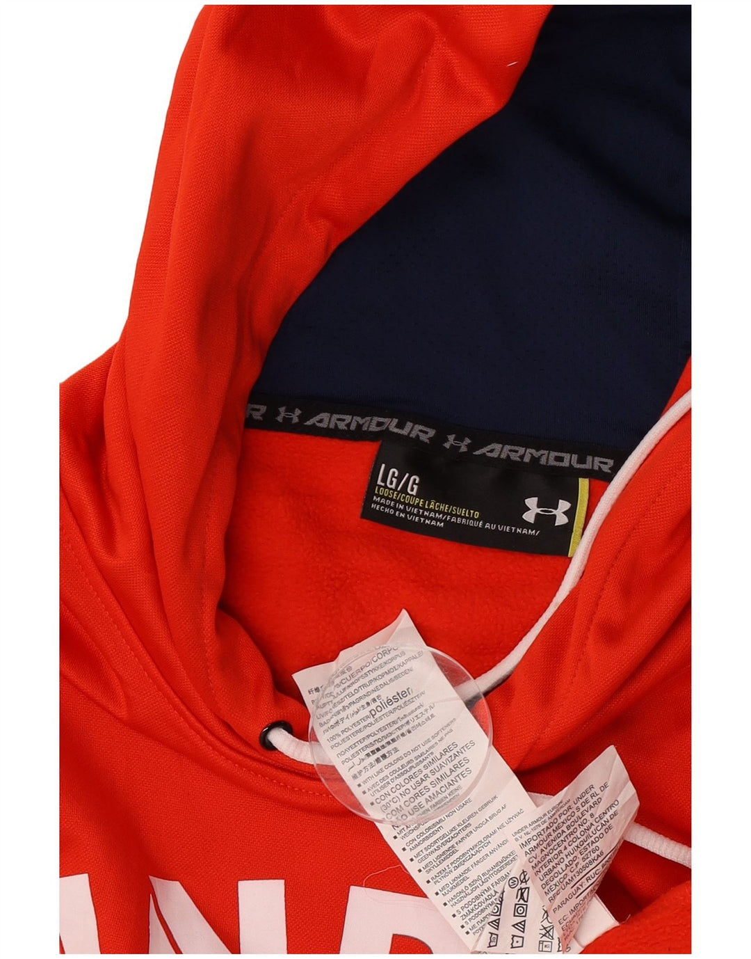 Under Armour Ανδρικό γραφικό κουκούλα, μεγάλο κόκκινο πολυεστέρα